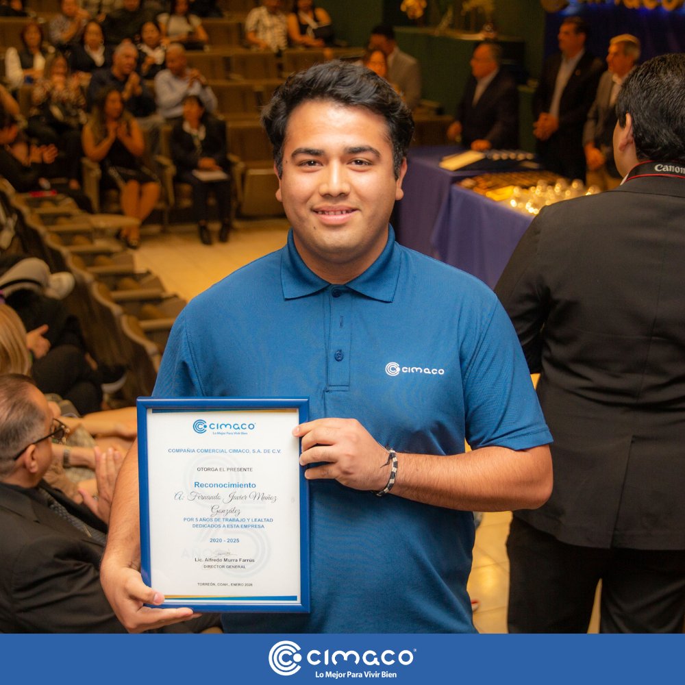 En Cimaco, celebramos con inmensa alegría y gratitud a nuestros increíbles colaboradores, quienes recibieron un merecido reconocimiento por su invaluable antigüedad en nuestra empresa.✨

Nos llena de orgullo destacar, entre ellos, a quienes han formado parte de la #FamiliaCimaco