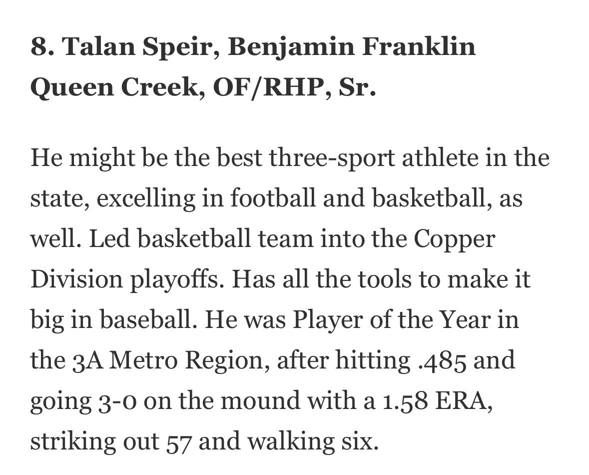 CoachNorris_'s tweet photo. No *might* about it… @TalanSpeir is that dude! Top athlete in Arizona… 

Baseball season is right around the corner, but I can’t wait to watch him play tonight in the Copper Division Semis v. Valley Christian💪🏻🏀

High Expectations = High Achievement https://t.co/ld5C6cTla9