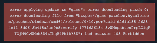 ST34Z's tweet photo. @Hytale @Simon_Hypixel where would be the best place for me to ask about an update error I am getting? https://t.co/3hmlLztcTC
