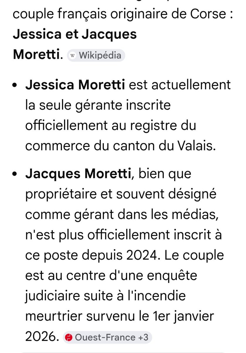 macalusoy's tweet photo. @PsyGuy007 #Jessicamoretti n'est pas cogérante 🤔 elle la seule gérante https://t.co/hk4sNx1LJG