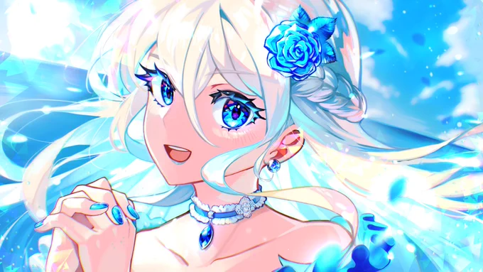 【創作】 青薔薇の乙女