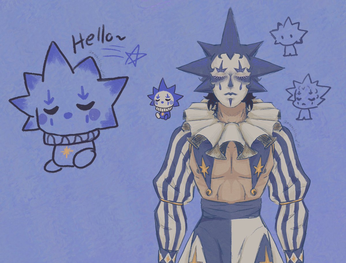 mapachito_artXD's tweet photo. I need to make more of him! I love my OC #circus #oc #draw #characterdesign  #characterart #blue #star https://t.co/CGmNsM2srL