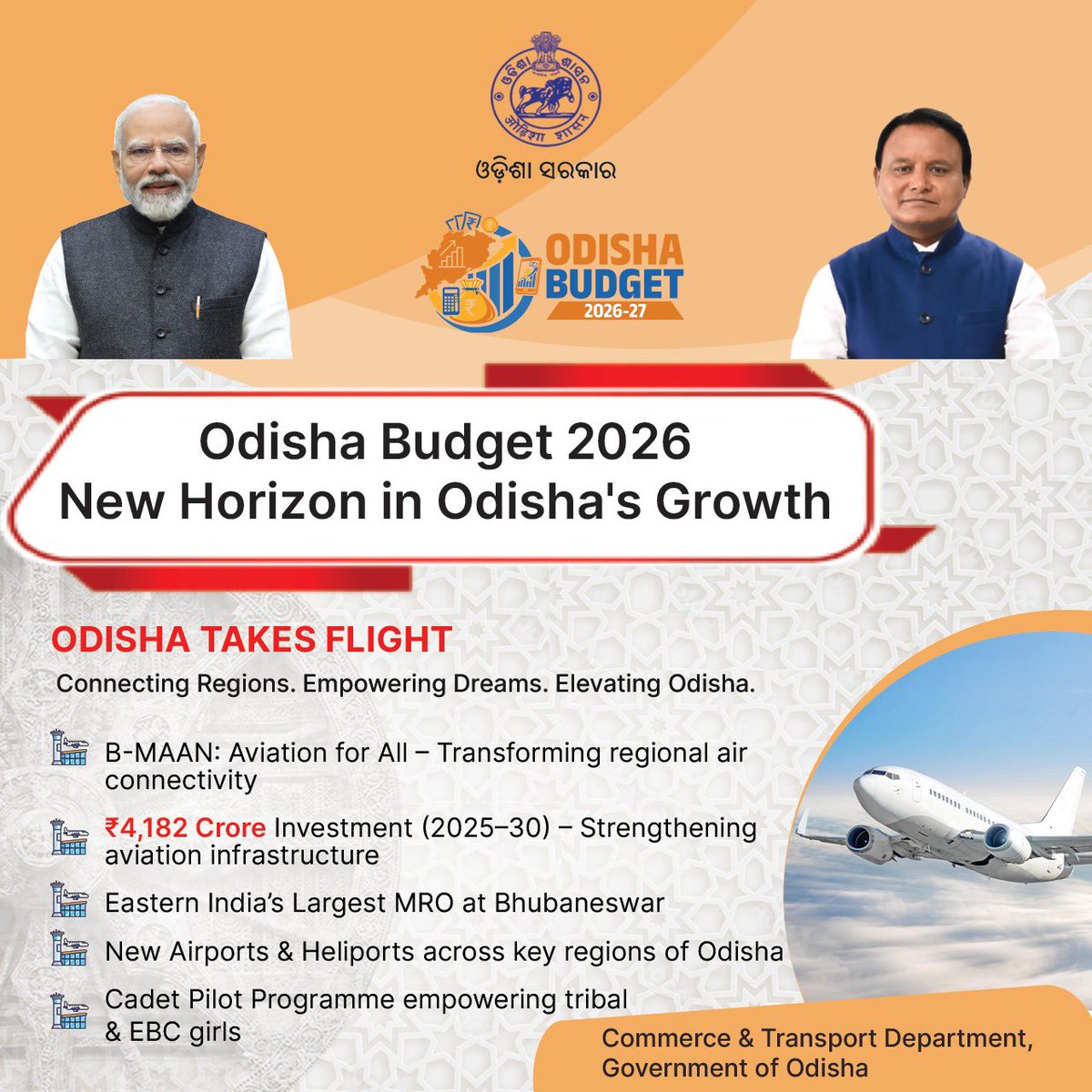 ବାଣିଜ୍ୟ ଓ ପରିବହନ ବିଭାଗ । Commerce & Transport tweet media