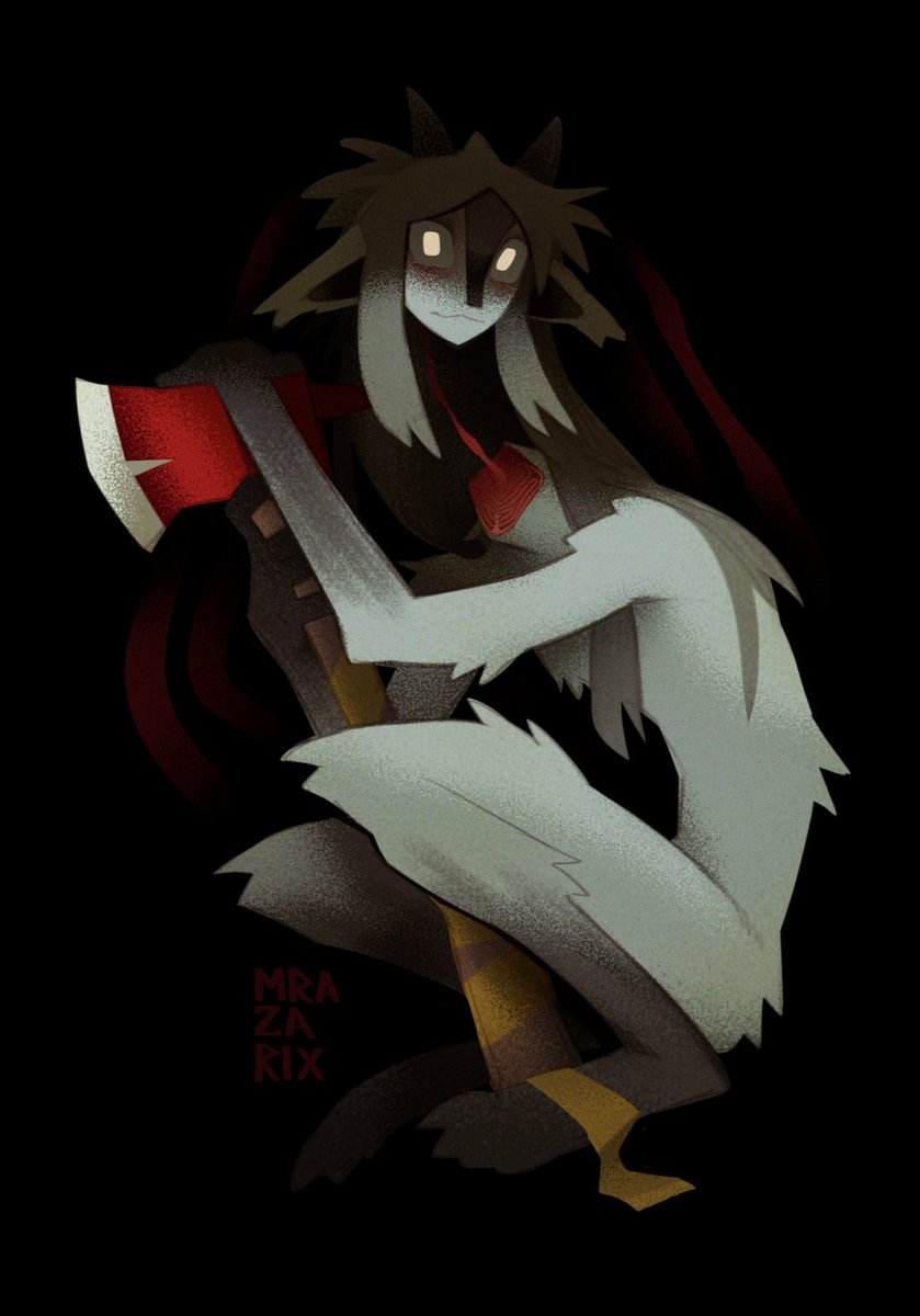 Annuli
She wanted to count her annual rings on the cut surface.
#creepy #cryptid #oc
Today is my birthday. To celebrate, I made a drawing.