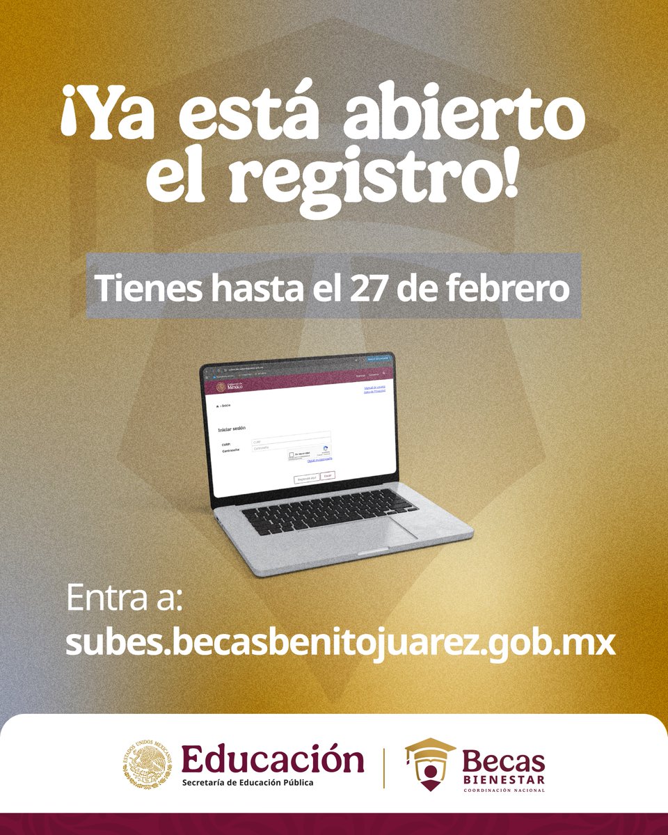 Julio_LeonT's tweet photo. ¡Atención, estudiantes de educación superior!

Aún están a tiempo de registrarse a la Beca #JóvenesEscribiendoElFuturo.

Consulta todos los detalles aquí: https://t.co/glXmGrFBo5 https://t.co/mOZhUez2Hh