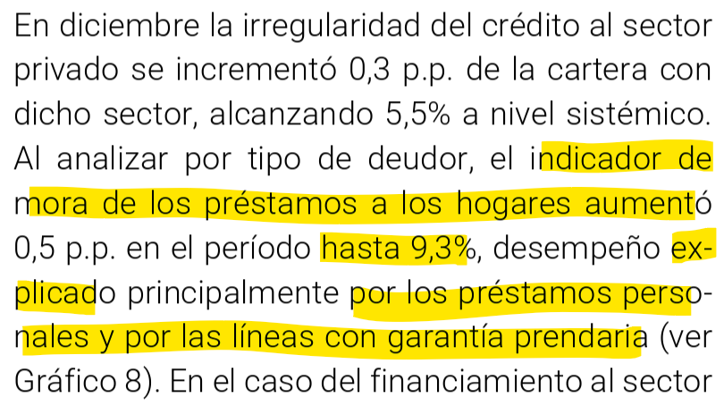 #morosidad financiera familias dic-25

El ratio atraso en el pago de deudas bancarias de las familias continúa aumentando. El 9,3% dic-25 es el más alto -x lejos- desde crisis 2008.

Volvemos a remarcar q lo +preocupante es TENDENCIA EXPLOSIVA.

URGE una baja de tasas activas.