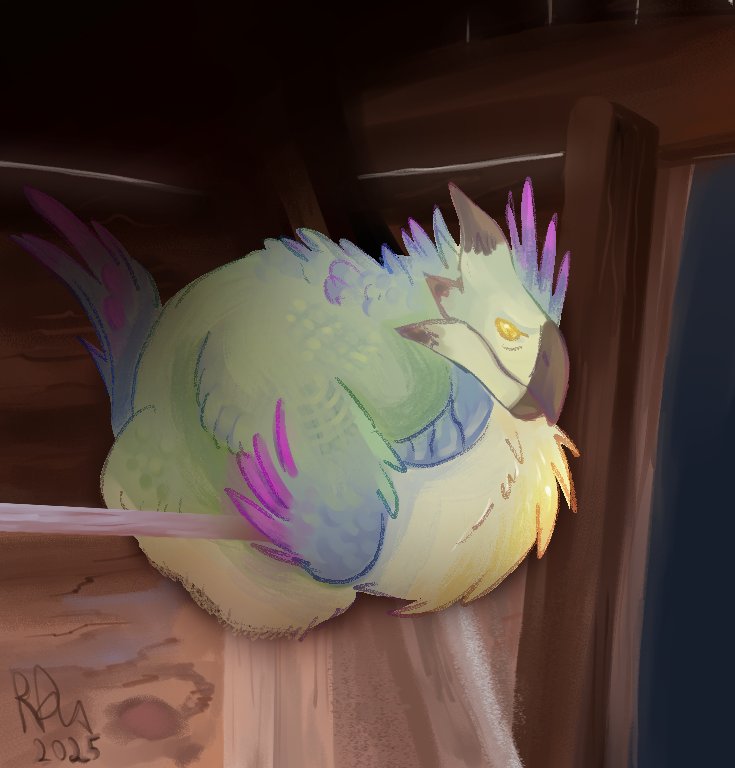 ratiaelune's tweet image. (repost)
big fluffy seikret 
#monsterhunter