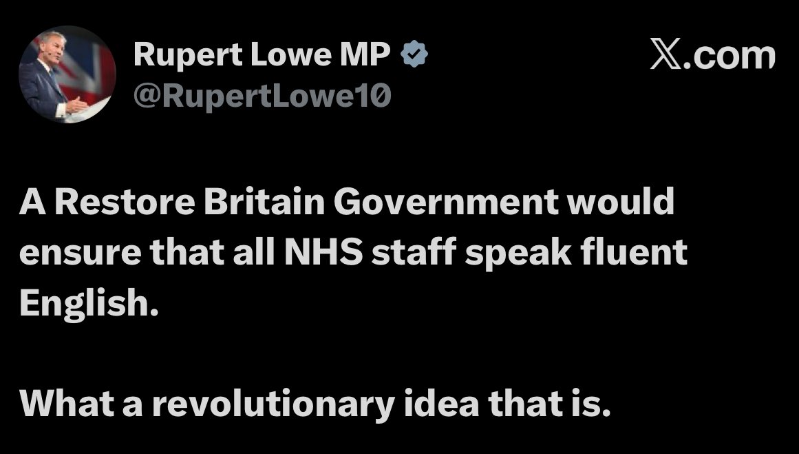 AndyGJBurge's tweet image. Listen @RupertLowe10, I have just been discharged from an NHS hospital where I received 11 days of the most highly professional and kind care from the nurses and you know what? Every single one spoke perfect and fluent English, and unlike you, they actually made sense when they
