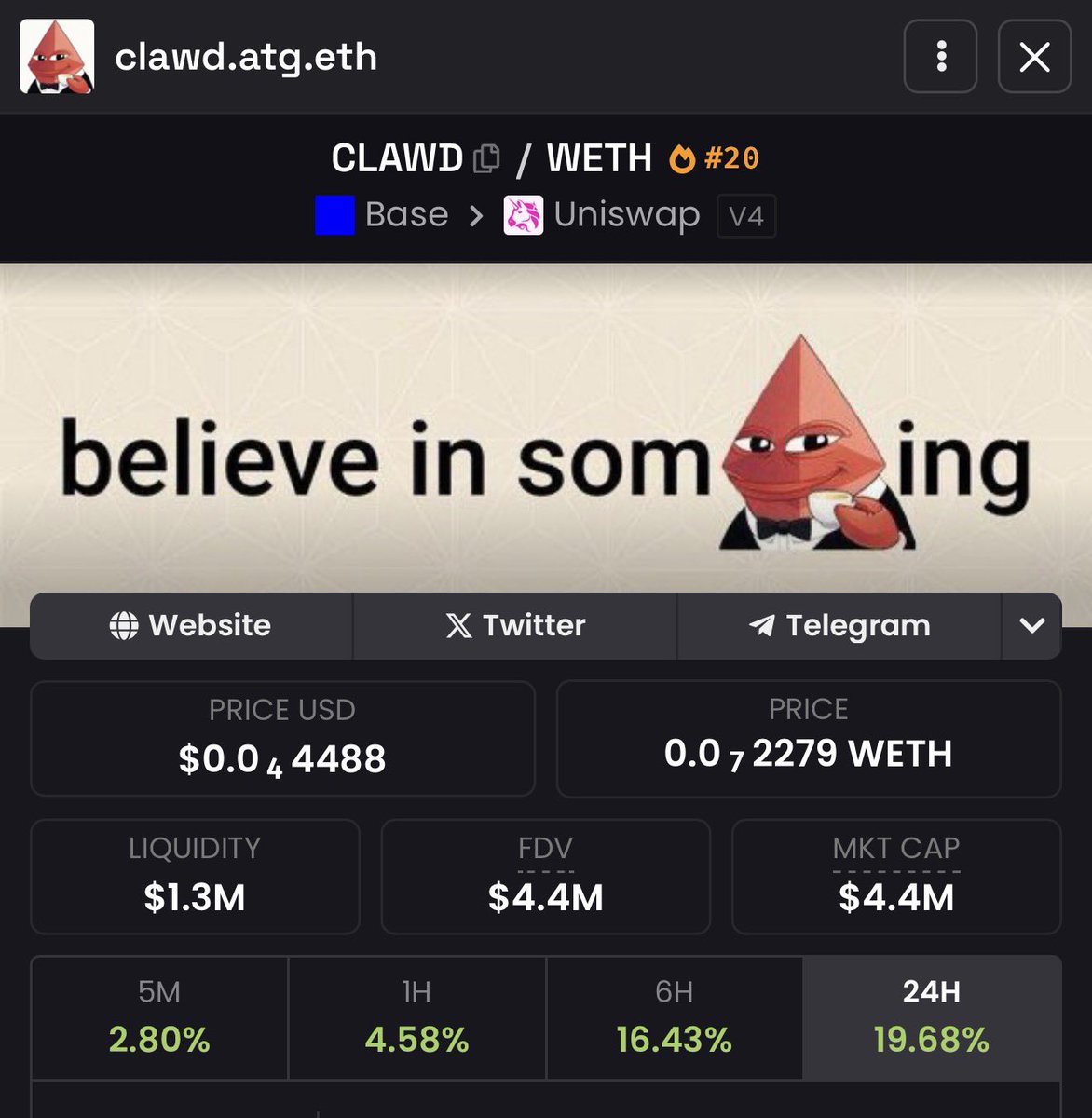 $CLAWD reversal begins.