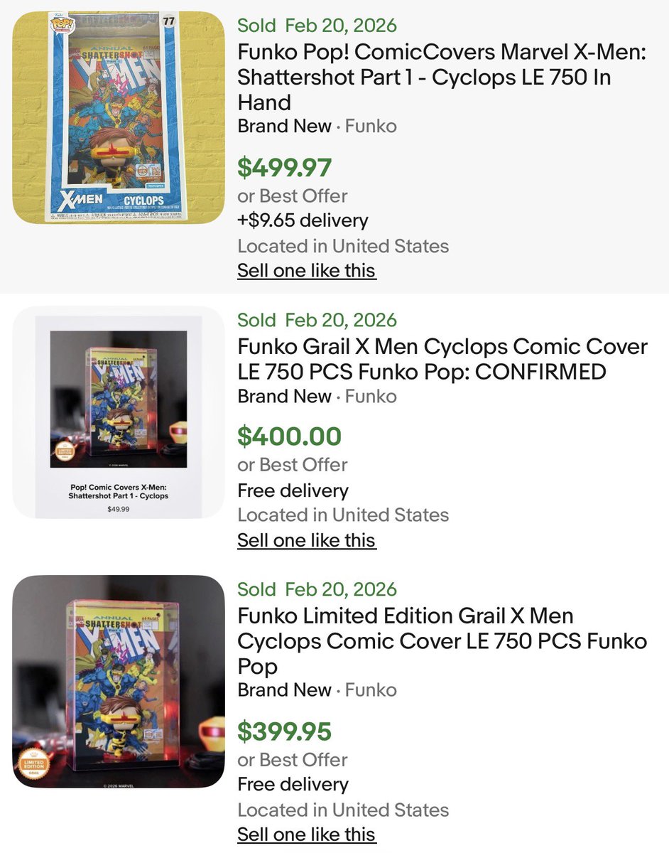 Funko emails just went out a few hours ago and somehow they’re already popping up on eBay for $400+, with a few people magically having them in hand. That was quick.