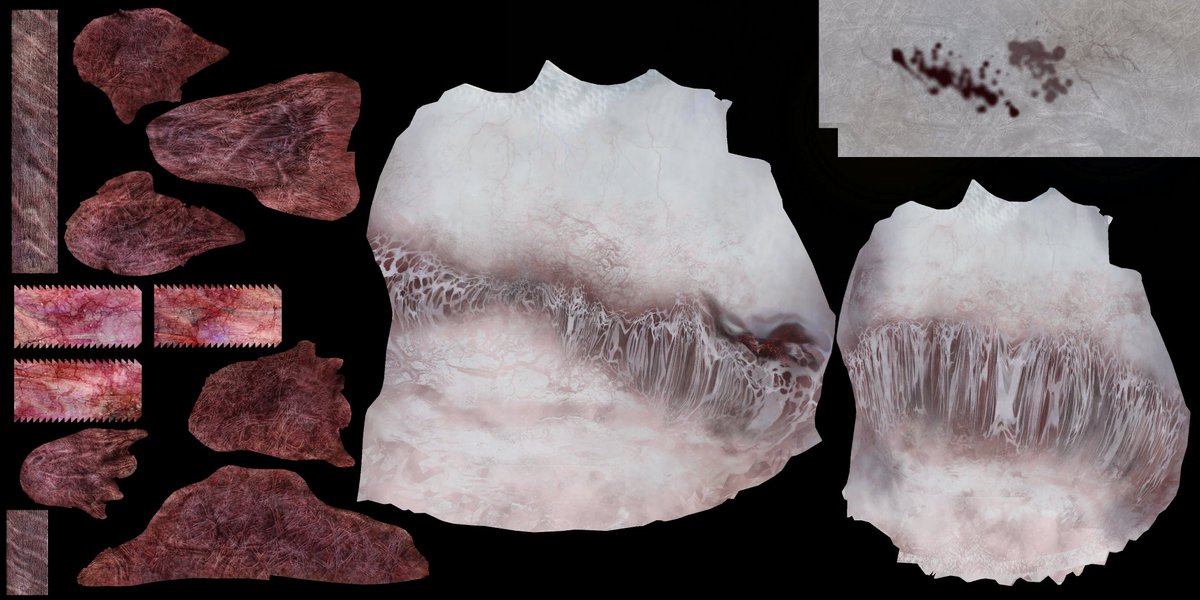 in case you were curious, here are the 4 albedo textures that make up Kos, who Orphan crawls out of