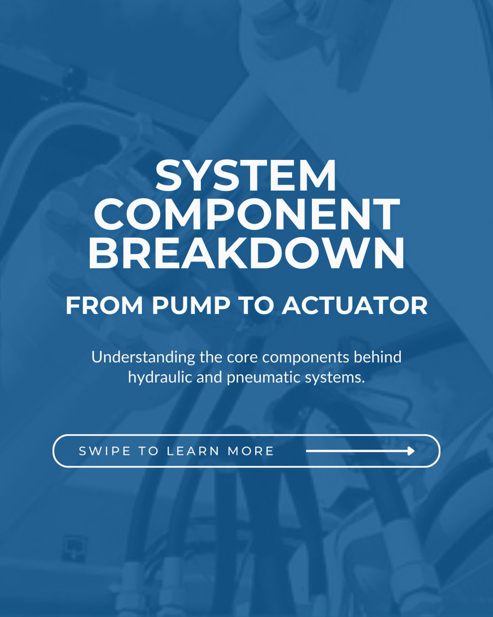 SeawayFPG's tweet photo. Whether you’re new to fluid power or managing complex industrial systems, the fundamentals matter.

Here we break down the core building blocks of hydraulic &amp; pneumatic systems, highlighting why integration matters just as much as individual parts.

#systemcomponents https://t.co/gOeSK5Mhpz