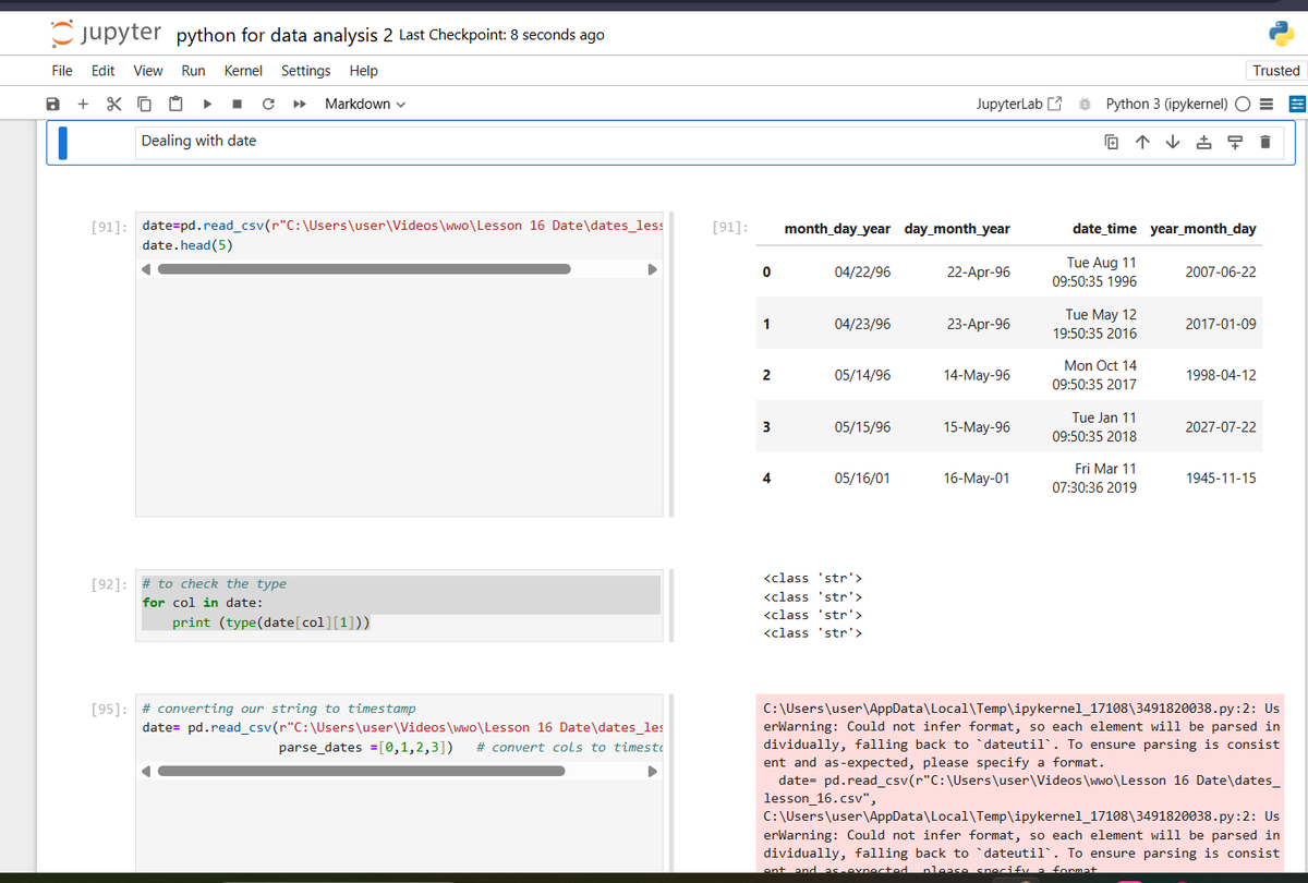 Samuel_Ikedi_'s tweet photo. #Day16 of data analysis challenge
Work on dealing with dates in a dataset and how to join two sets of data together
#DataAnalytics #DataScience https://t.co/AoKBK0id5z