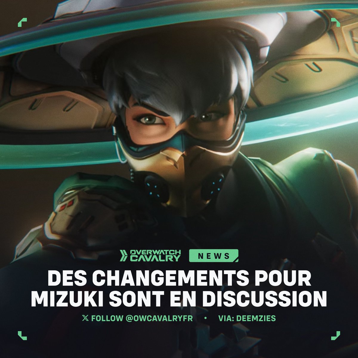Des changements pour Mizuki sont à l’étude sur #Overwatch 🐢

Alec Dawson a indiqué que l’équipe discute de la durée de son ultime, du fonctionnement de la matrice (notamment si elle devrait agir dans les deux sens) ainsi que d’éventuels ajustements de sa portée de soin.