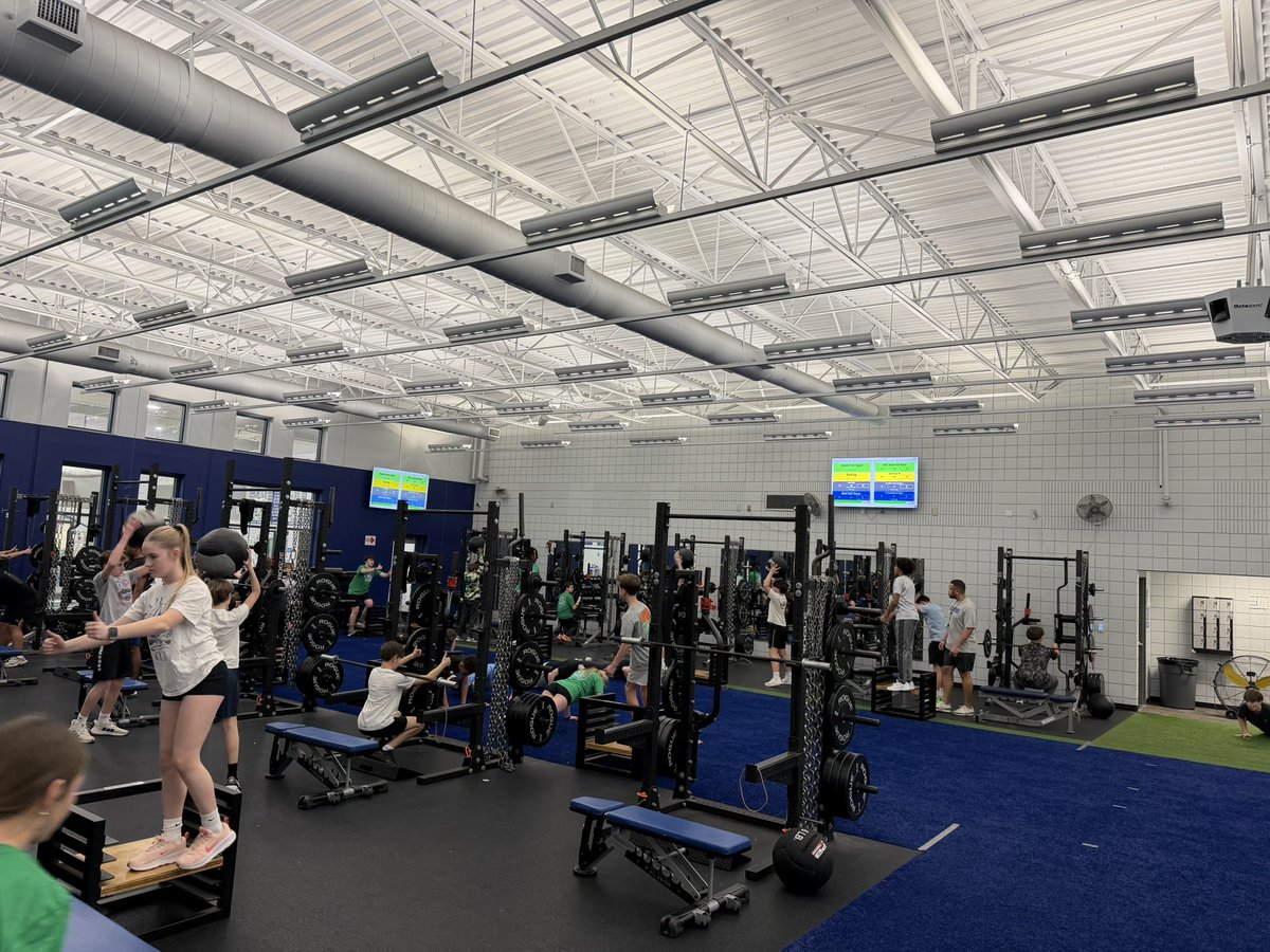 Coach_Higgins68's tweet photo. 100 strong on Fast Friday with our incoming 7th/8th grade student-athletes! 🐆💨 https://t.co/KrGd9tSEdF
