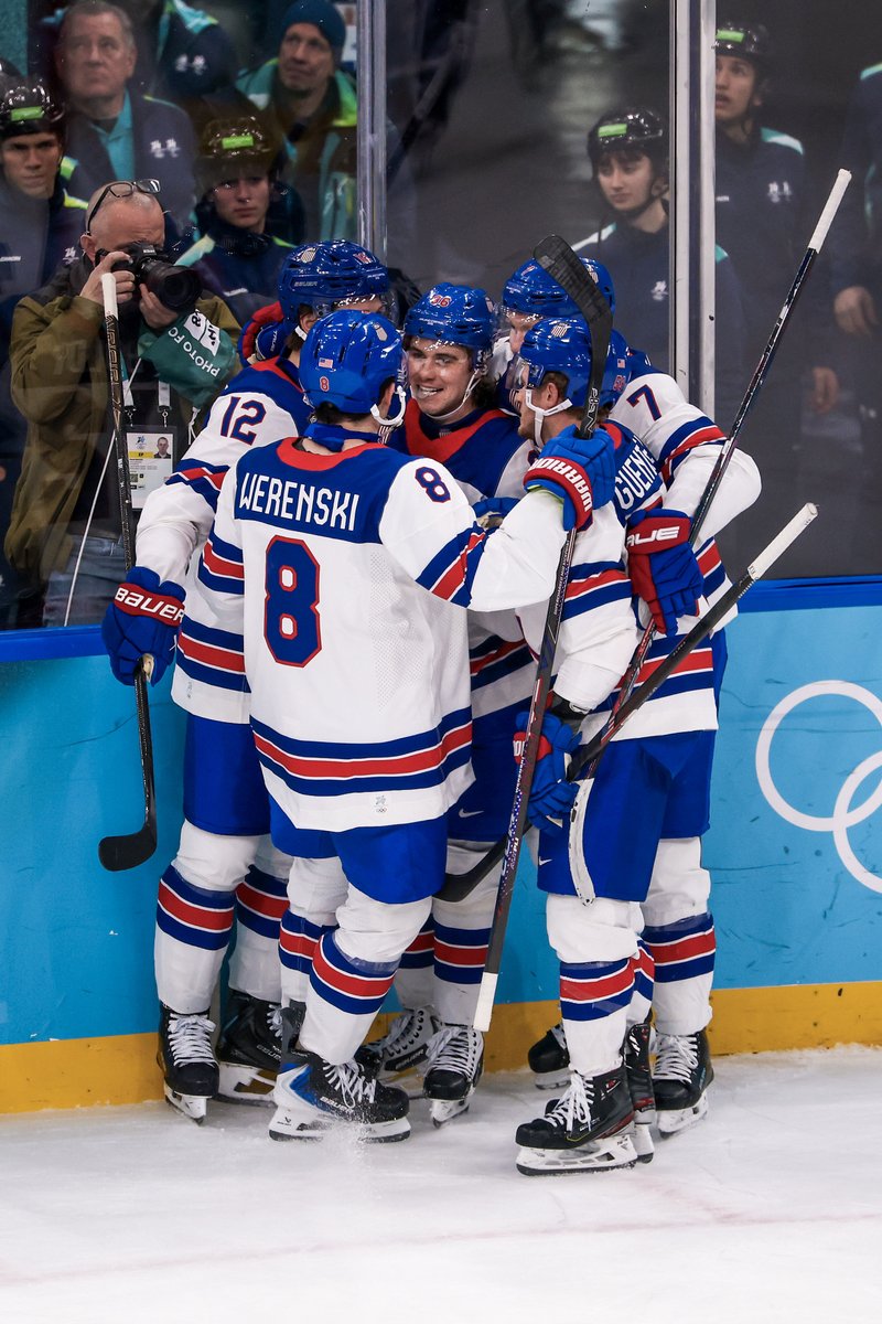 NJDevils's tweet image. Red, White, and Jack Hughes going for gold.