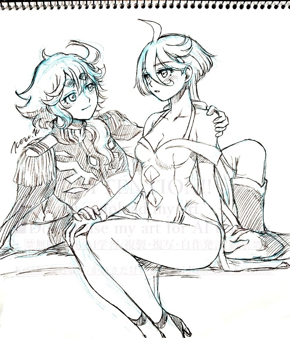 おはよーございます✨朝活終了～！🧹🧺
 
今日も朝から花粉がスゴい🤧目がゴロゴロする〜💦目薬さして今日も１日頑張ろー！

#リハビリ絵 は #スレミオ
指揮官愛人
貴方に見つめられ、微笑まれ、触れられると、くらくらして痛いくらい胸が高鳴る……まるで少女に戻ったよう

#水星の魔女
#G_Witch