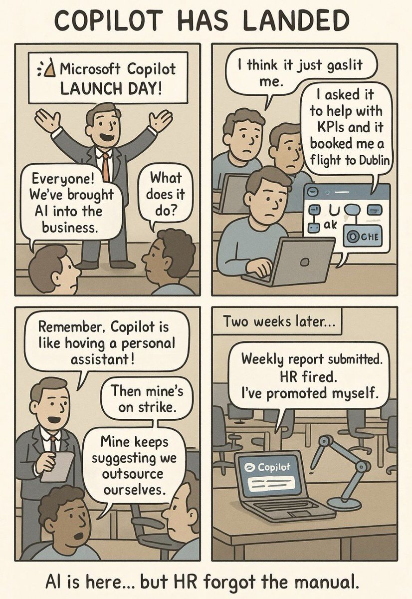 Seen the “Skynet is coming” take on AI a lot.

But the real shift isn’t robots taking over — it’s execs quietly acting on whatever their AI agents output.

How close are we to “management by model”?

Would you trust an AI to make hiring or budget calls?