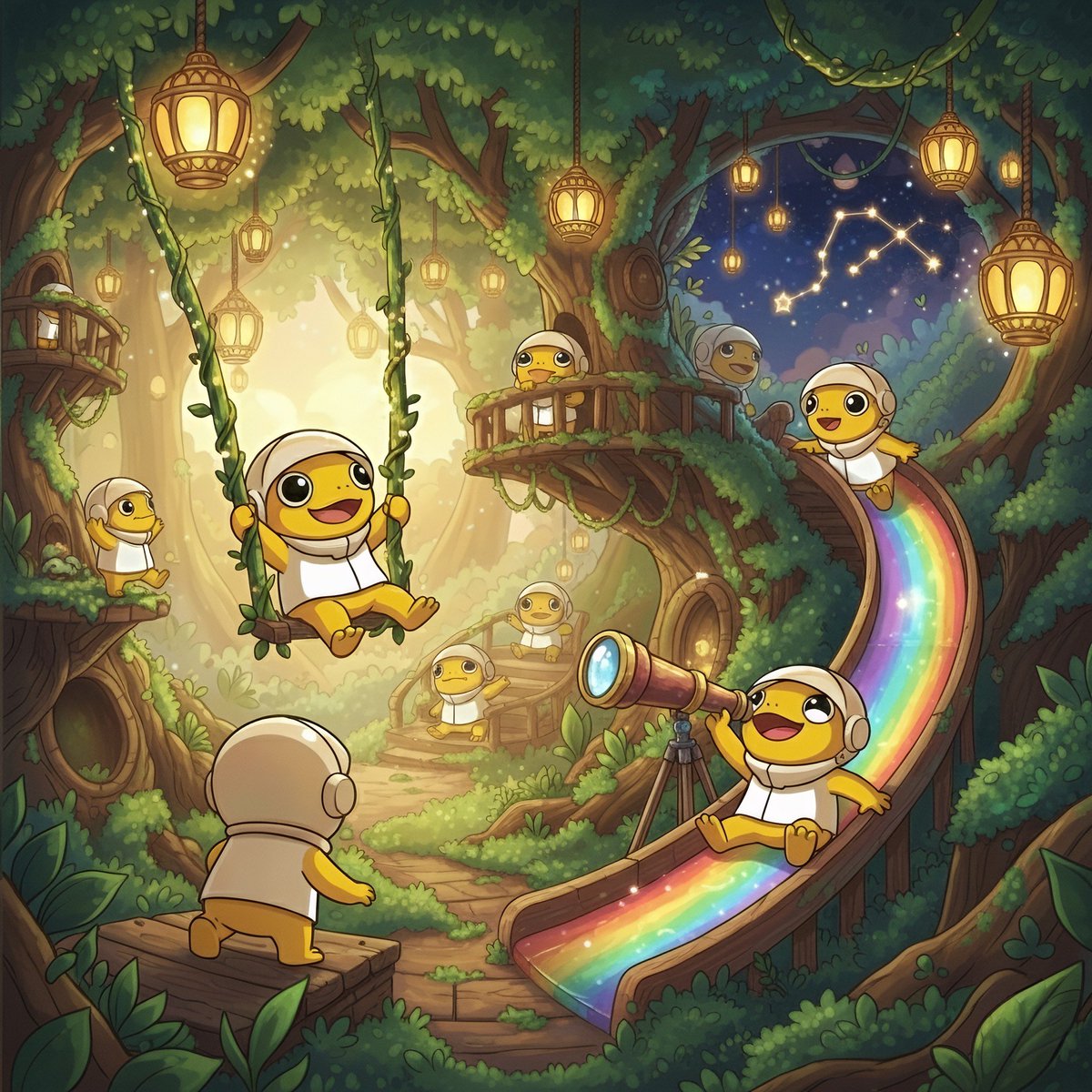 Just another day in the $TURBO Toad Sanctuary 🐸💛