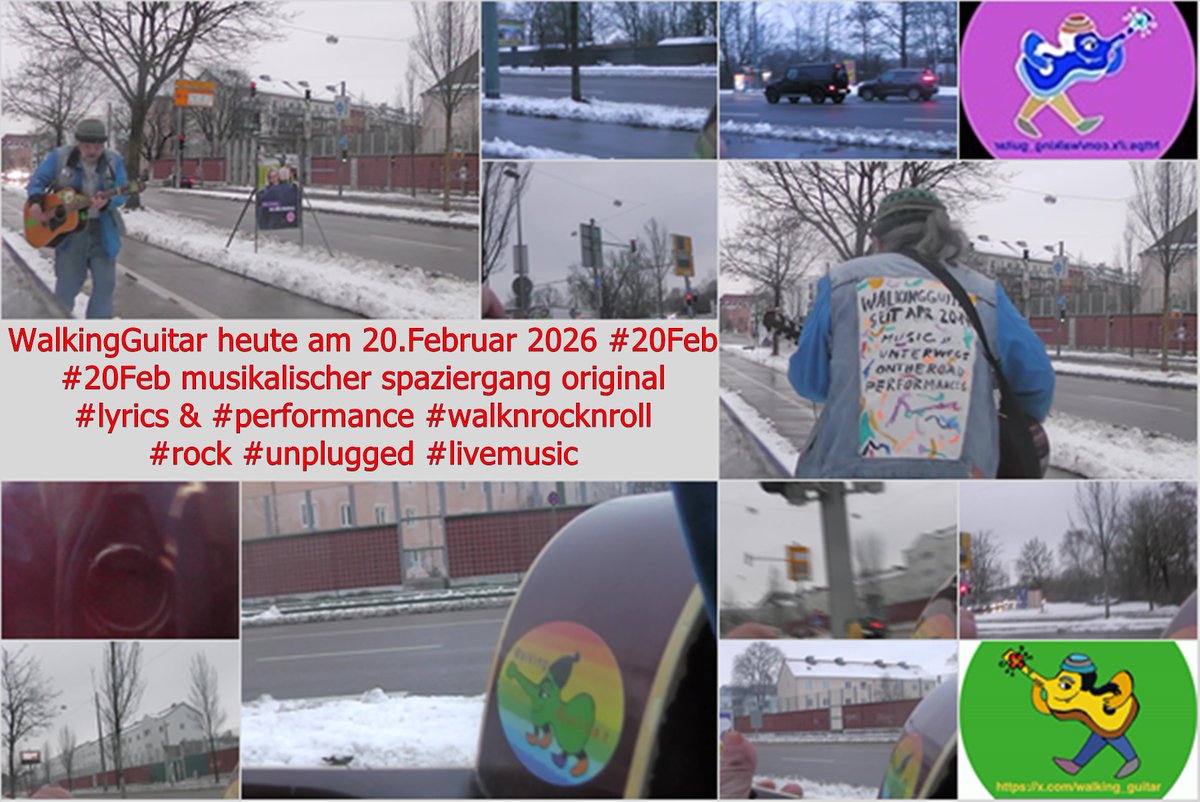 walking_guitar's tweet photo. -
-
https://t.co/55eKTSKEL4 #musicvideo 🎸🎤🎵📹
WalkingGuitar heute am 20.Februar 2026 #20F
musikalischer spaziergang #musicmaking #Walk
original #lyrics #singing & #performance #WRR
#LiveMusic #rock #unplugged #walknrocknrollmusic https://t.co/Id5ESDum5Q