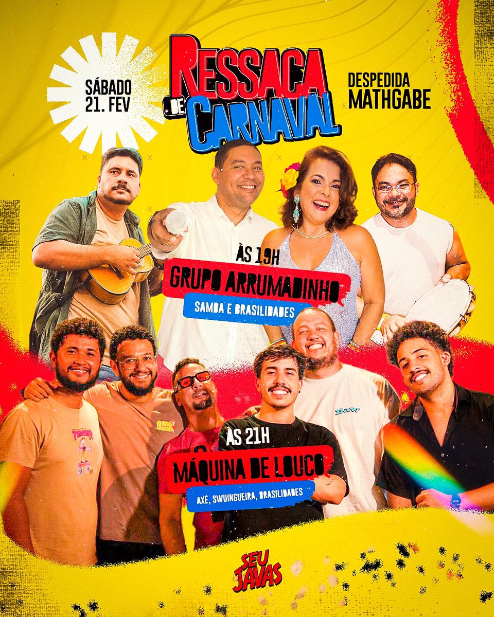 Bora que vai ter ressaca de carnaval no Seu Javas!💥 e despedida do <a href="/oMathGabe/">MathGabe</a> ❤️