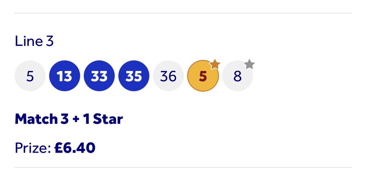 KMAUK24's tweet photo. @TNLUK so the euro million is £113 million! I get 3 numbers and a star so 4 numbers in total and I win £6.40 ?

What is the point! I had over half the numbers and don’t even win £10 ! Make it make sense. https://t.co/4ABeC5nFdd