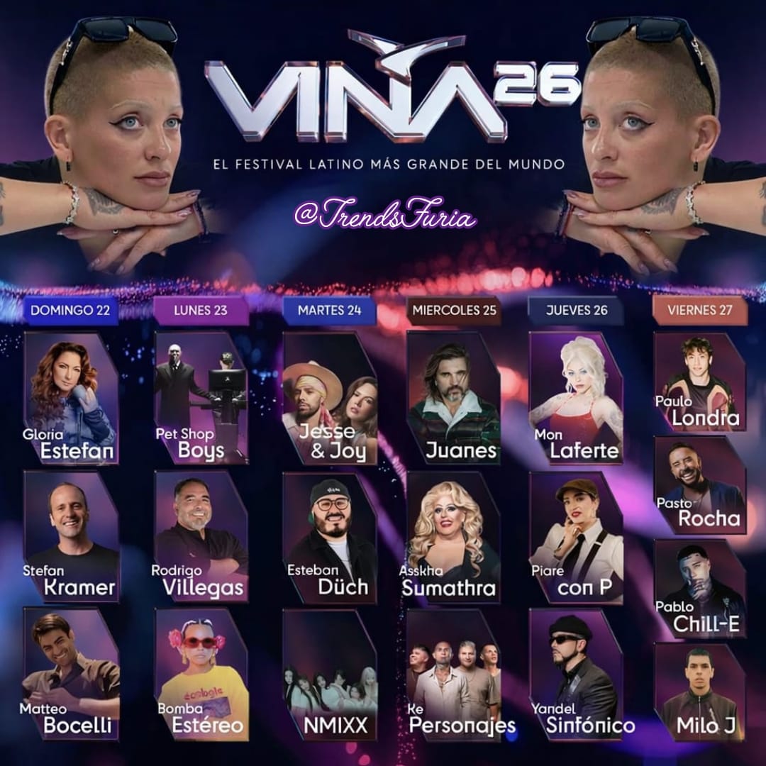 Imaginate esto: sos Furia en Viña 2026🔥

Entrada VIP… pero castigo eterno: Sólo podés ver UN artista por día🎤

Objetivo:
🗣50 comentarios, RT y MG

Se aceptan traiciones musicales y decisiones polémicas👿👀

#FuriaEnViña
#Viña2026