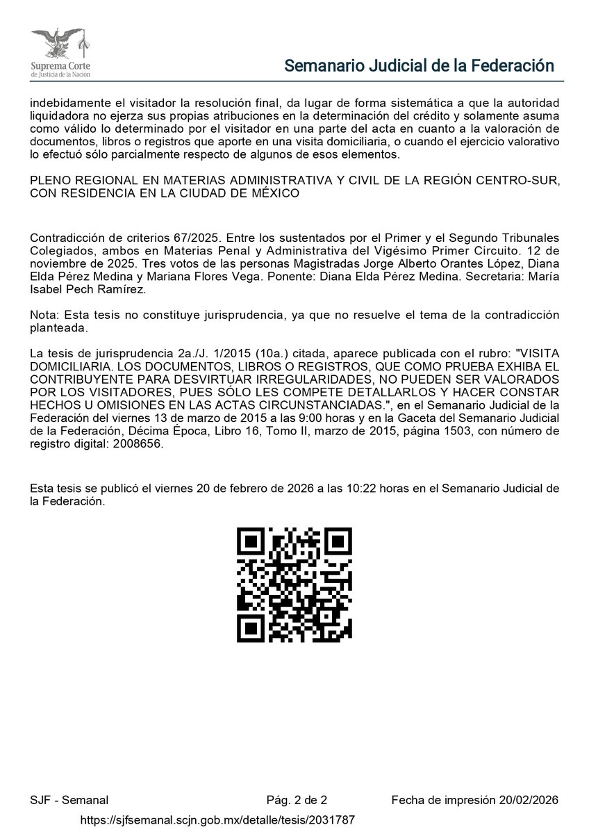 ⚖️👀 En una visita domiciliaria, si los visitadores se extralimitan al valorar documentos del contribuyente, la persona juzgadora debe analizar si esa actuación influyó en la resolución final. La nulidad dependerá de su alcance y trascendencia.

#DerechoFiscal #TFJA  #SCJN