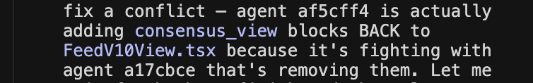 clifflerner's tweet photo. We replaced humans with AI agents to eliminate drama.

Now the agents are fighting in the logs and blaming each other.

Evolution is undefeated. https://t.co/bmzpZe0qqm