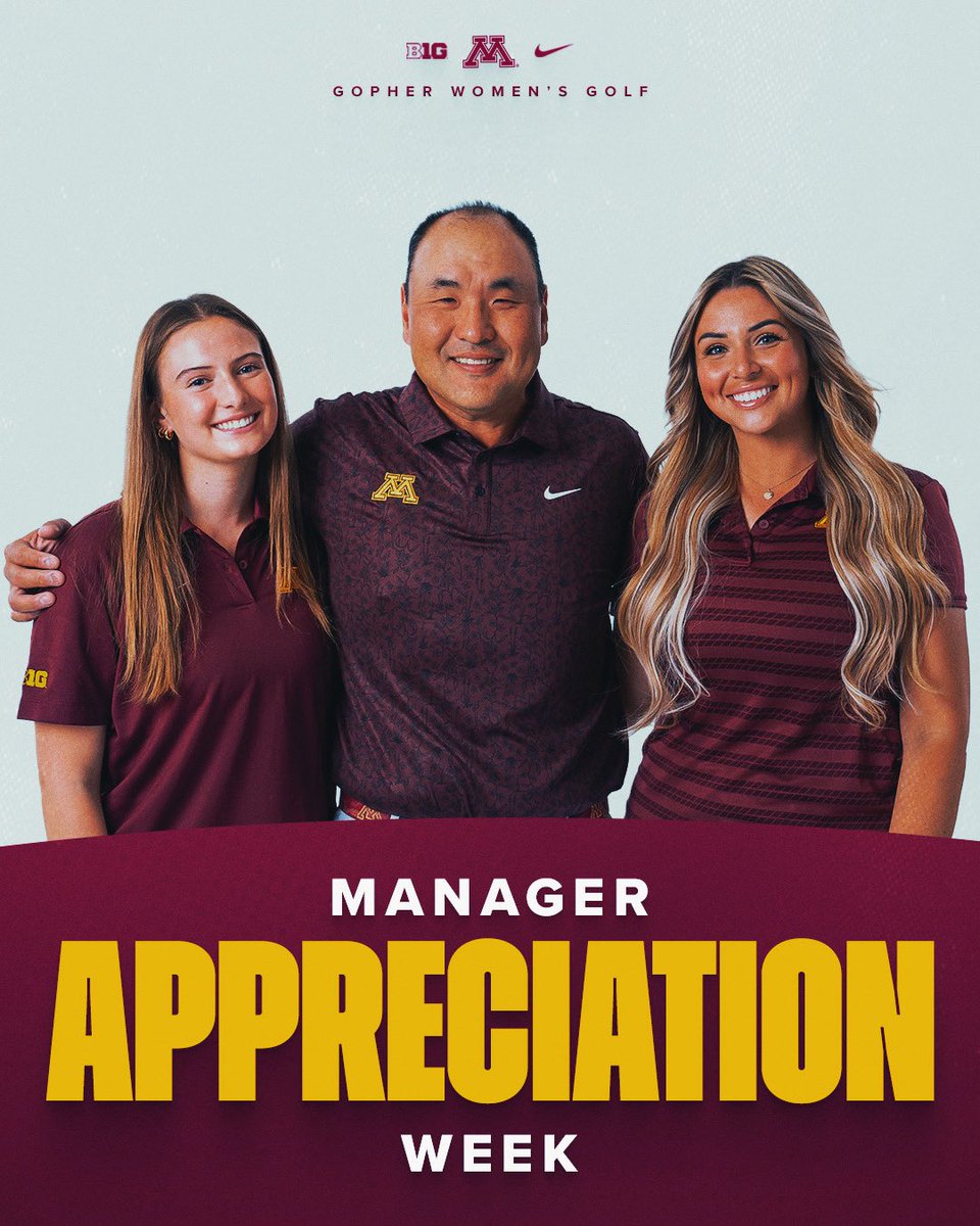 GopherWGolf's tweet photo. Happy #ManagerAppreciation Week!! 

Big thank you to our student manager for all the help she does on and off the course 〽️

#SkiUMah x #GoGophers https://t.co/hbCtZWULA8