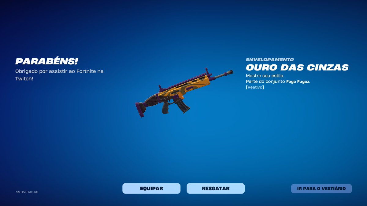 Drops da twitch são sempre bem vindos! 💜 #Fortnite