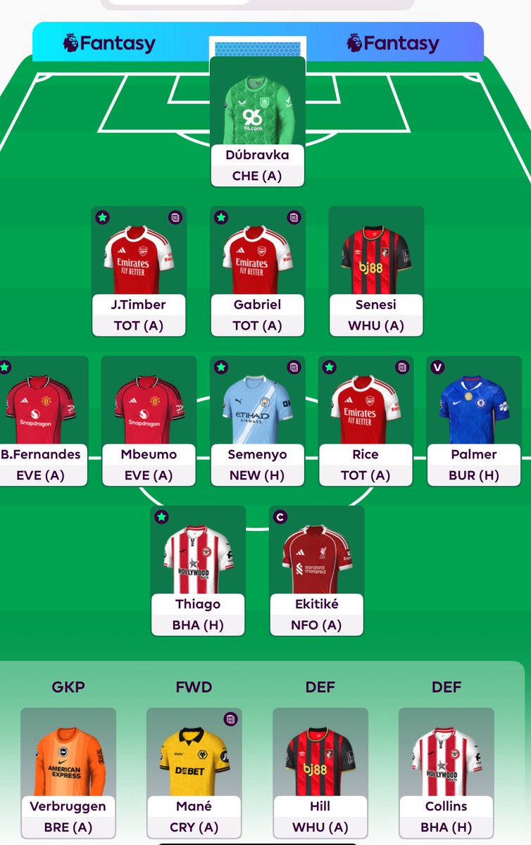 FPL_Snape's tweet photo. @FPLKayman What do y’all think about Ektiike captain?
Feel like Palmer is the safer option but Ektieke is a balanced option too with the bigger upside.. mostly due to Forrest at home is good fixture and Chelsea against small teams are dodgy..(Chelsea fan myself) https://t.co/ee8BRyDPze