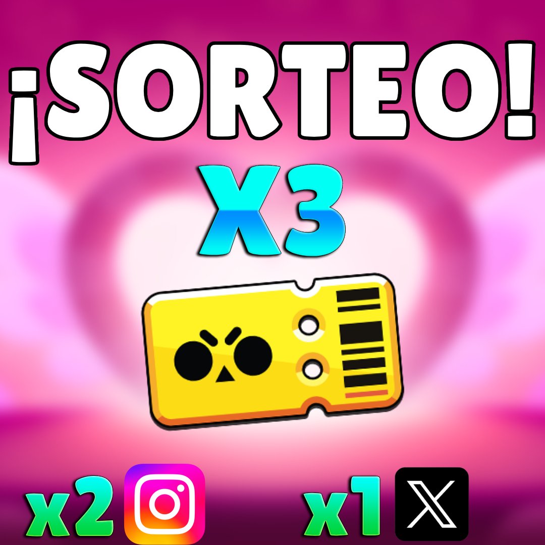#SORTEO x3 Brawl pass en total (1 en Twitter/X y 2 en Instagram)
Requisitos: instagram.com/p/DU_3PcTiI5J/
-Seguirme: <a href="/itsGerry76_YT/">itsGerry76</a> 
-Like❤️ + RT♻️
-Etiquetar a un amigo en comentarios
Link del sorteo de ig aqui:
Ganadores en 48 horas. ¡Suerte!

#BrawlStars #giftedbysupercell