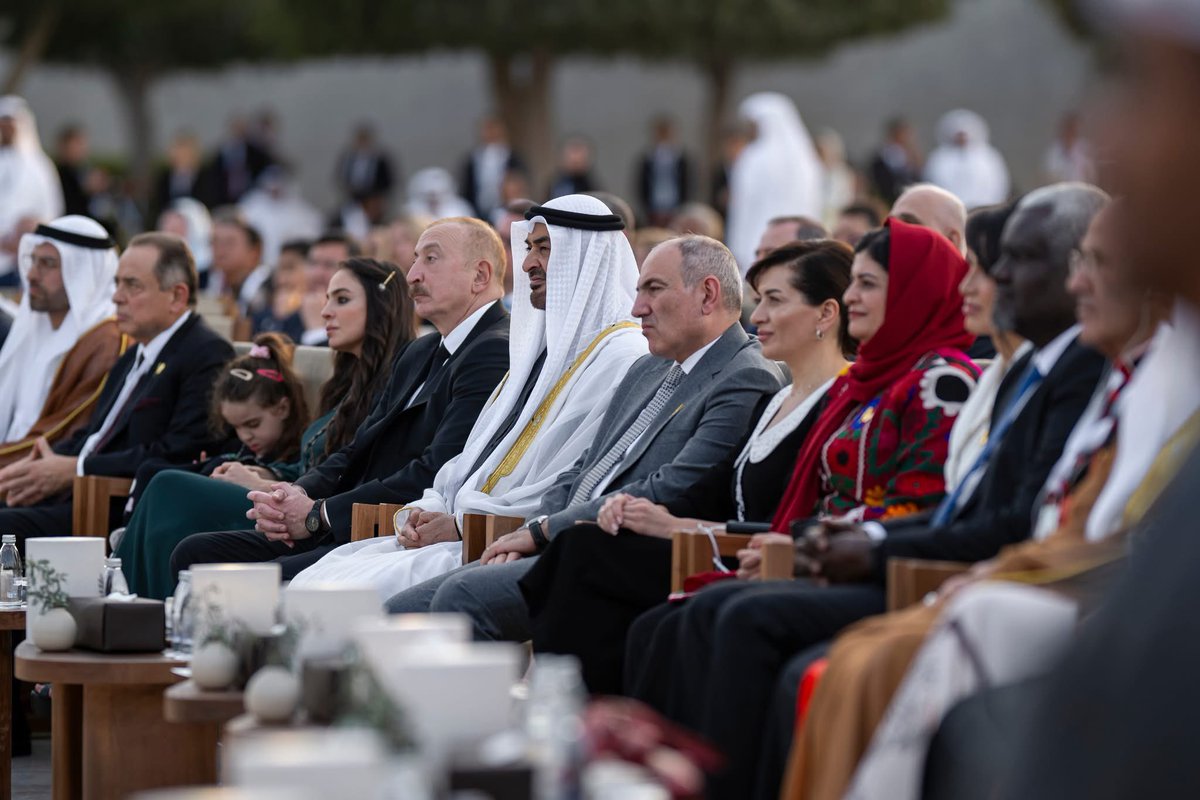 epsycampbell's tweet photo. En Abu Dhabi en la ceremonia del Premio Zayed para la Fraternidad Humana 2026.
Significativa la participación del Presidente de Azerbaiyán, Ilham Aliyev, y del Primer Ministro de Armenia, Nikol Pashinyan. 
La fraternidad humana también puede contribuir a la construcción de paz. https://t.co/LtFs5IwjDe