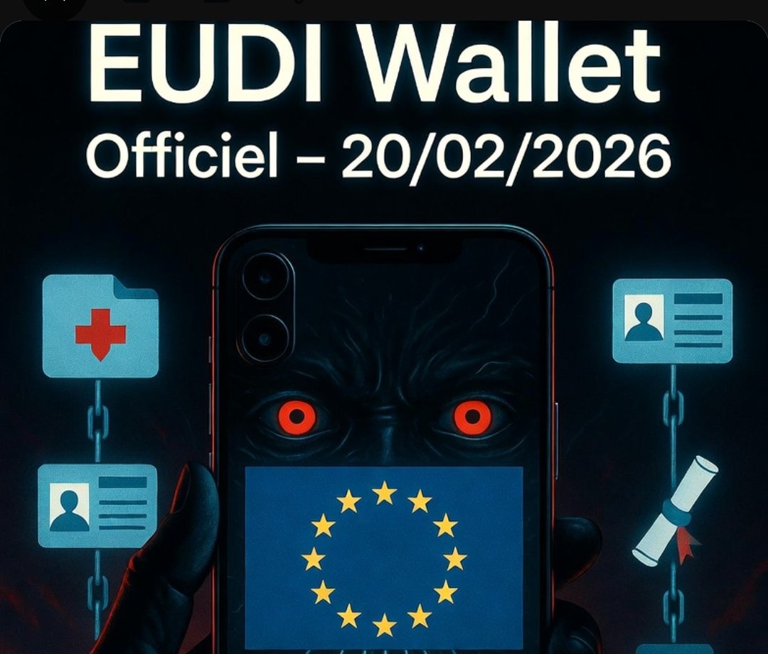 🚨🇪🇺 La Commission européenne vient d’officialiser aujourd’hui l’Identité Numérique Européenne

Le fameux EUDI Wallet

Une seule appli (OBLIGATOIRE) sur ton téléphone qui va regrouper tout : ton permis de conduire, tes diplômes, et ton dossier médical complet

- Officialisée ce