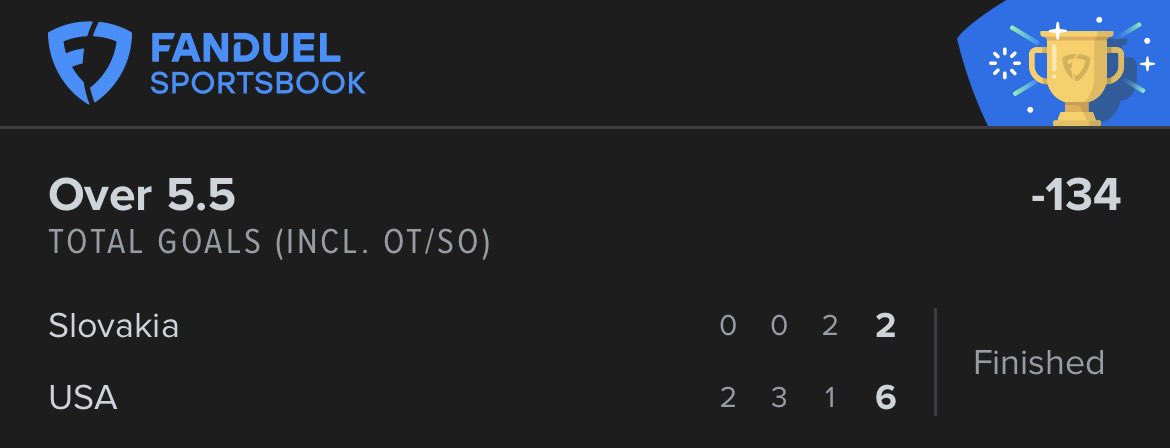 Cash💰

• Slovakia Vs USA o5.5 Goals✔️