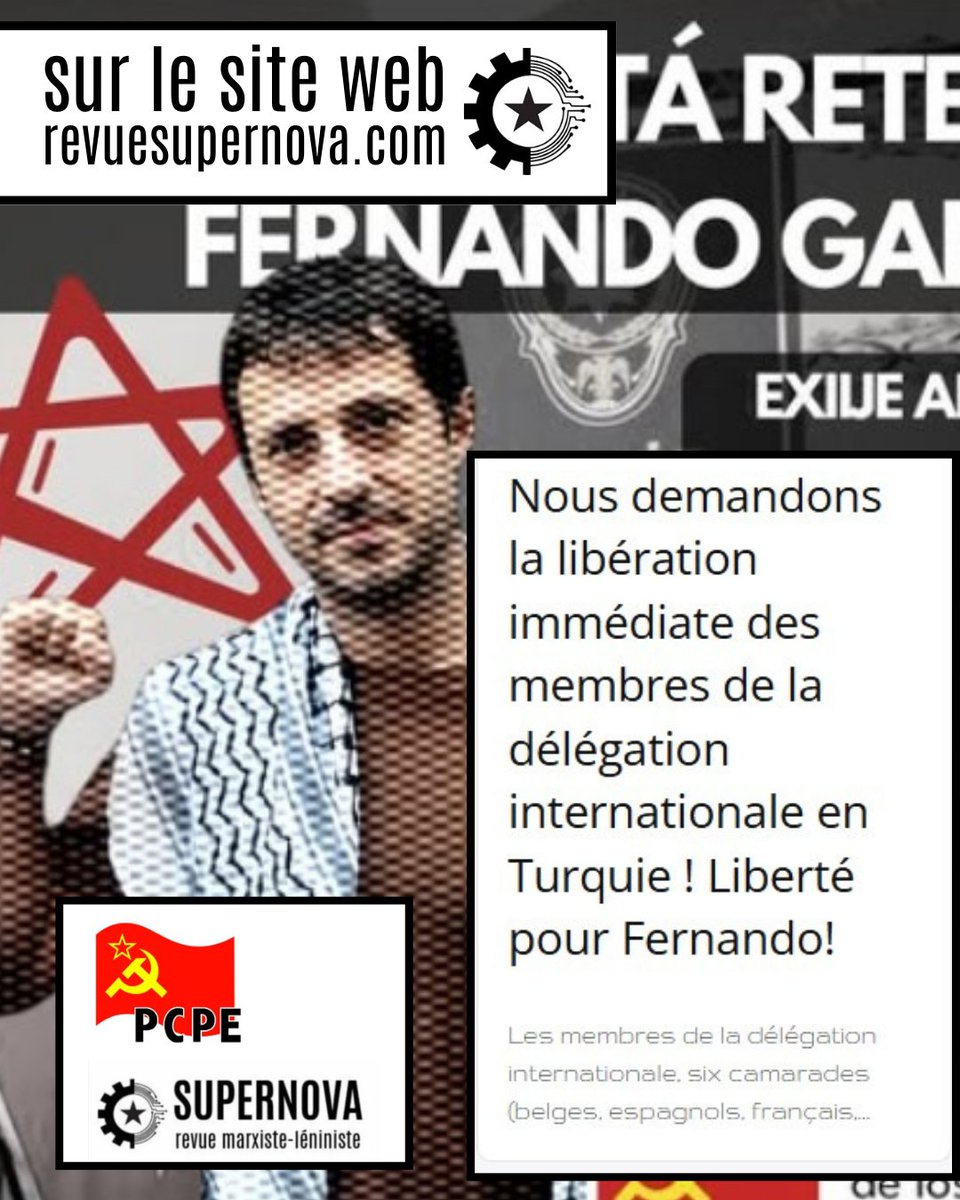 Nous demandons la libération immédiate des membres de la délégation internationale en Turquie ! Liberté pour Fernando!
revuesupernova.com/nous-demandons…