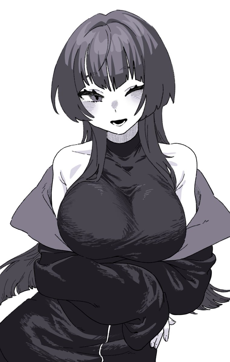 デカ乳保︎︎ ♀を描いてみたかった #女体化