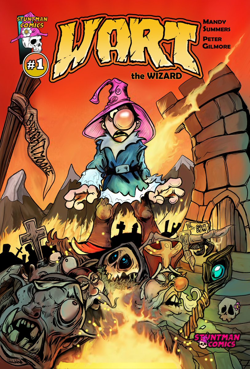 WartTheWizard's tweet image. Wart The Wizard #1 is getting an homage cover to Brett Bean's hit comic D'orc #1! These books are very similar so we had to! Both are whimsical and comedic with Wart's hat that talks to him &amp;amp; D'orc's Shield that talks to him as they find themselves in situations out of their