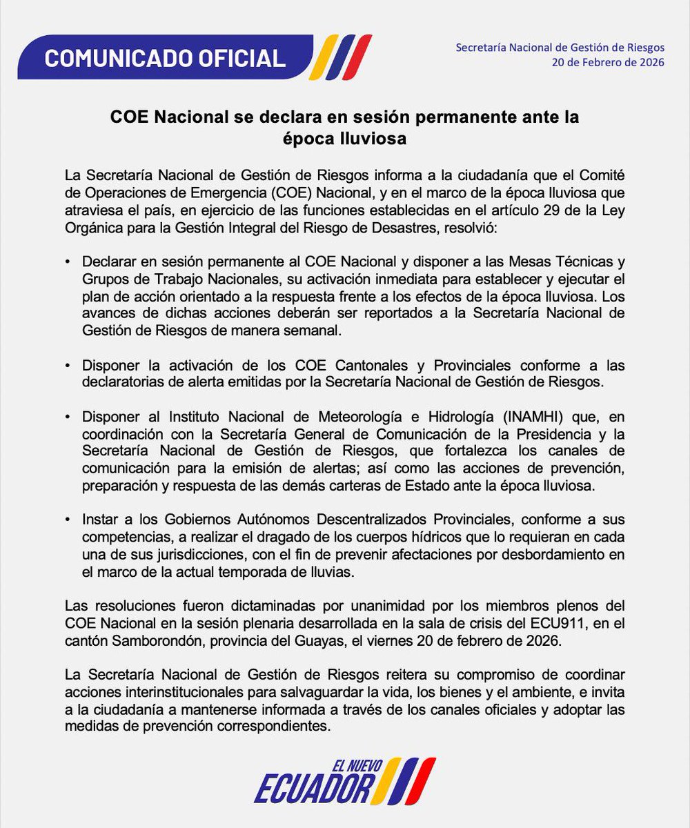 A la ciudadanía y medios de comunicación: