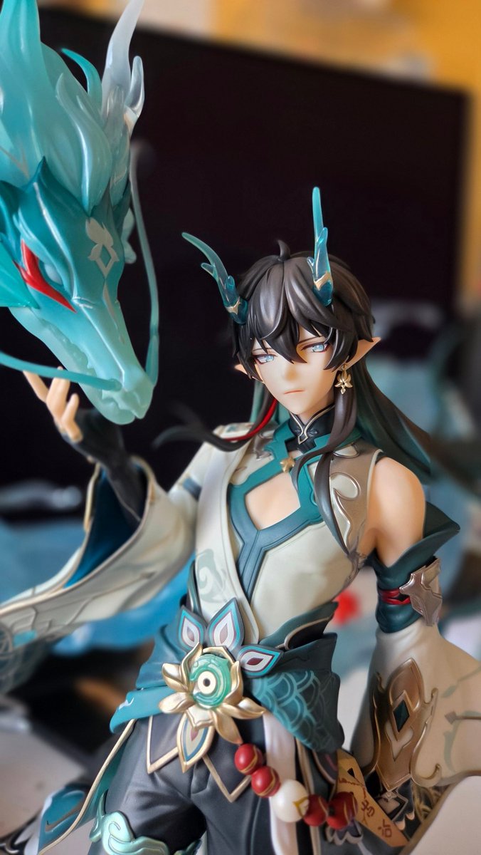 Omg I completely forgot to share but dan heng finally came home 🥹 the wait almost made me cancel my order but when i finally opened the box, I was so happy I didnt cancel hes so beautiful hnfhghd 