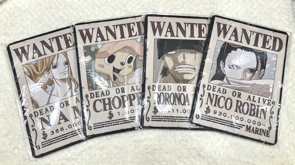 再入荷】 手配書マウスパッド Vol.2 ナミ/チョッパー Vol.3 ゾロ