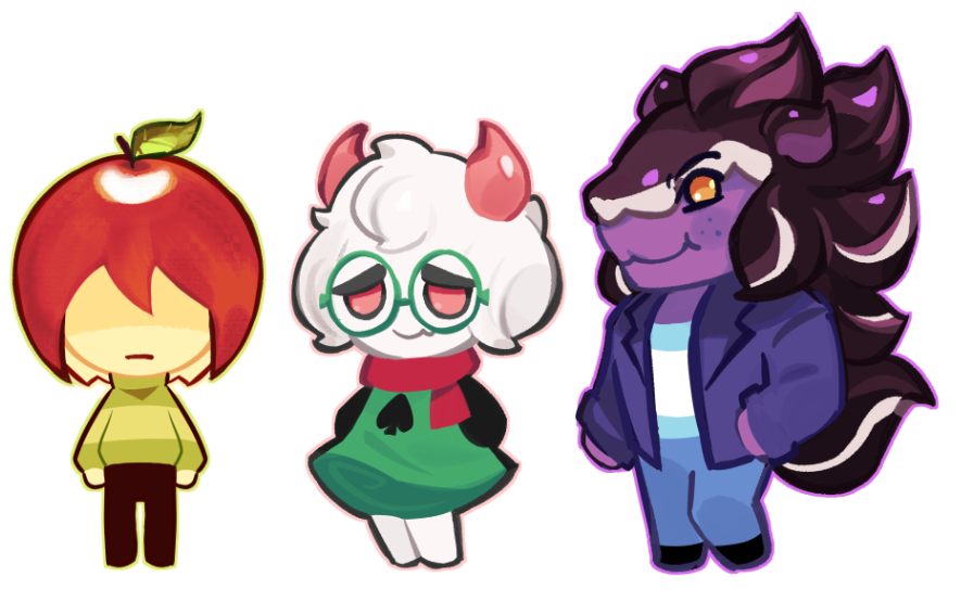 the gang is here.....Now I'm just draw Lancer, Noelle, and Berdly so I can post them all at once lol