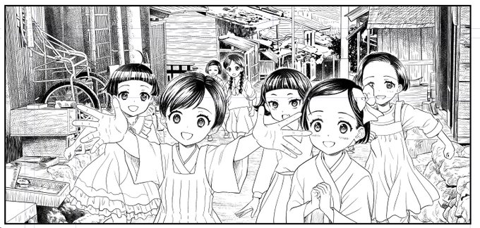 着物の合わせ目が…。 ちゃんと合わせて直したつもりだったのに、 下書きが正しくて、反転したまま間違いだと思って修正した模様…。 この人たち死人みたいなもんなんでこのままでも…?ww