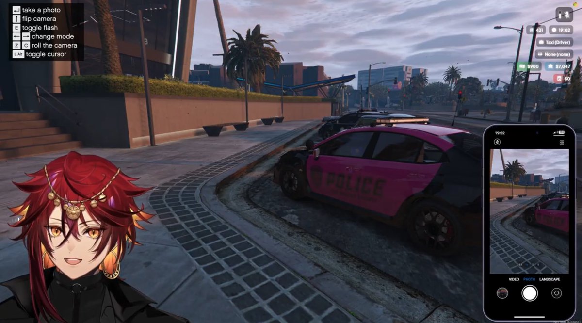 MC (❤️‍🔥) taking photo evidence of the cop that hit his car 😈