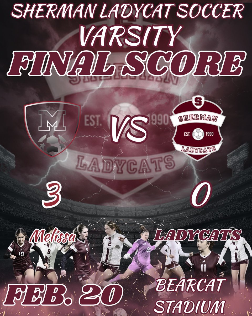 Sherman Lady Cat Soccer tweet media