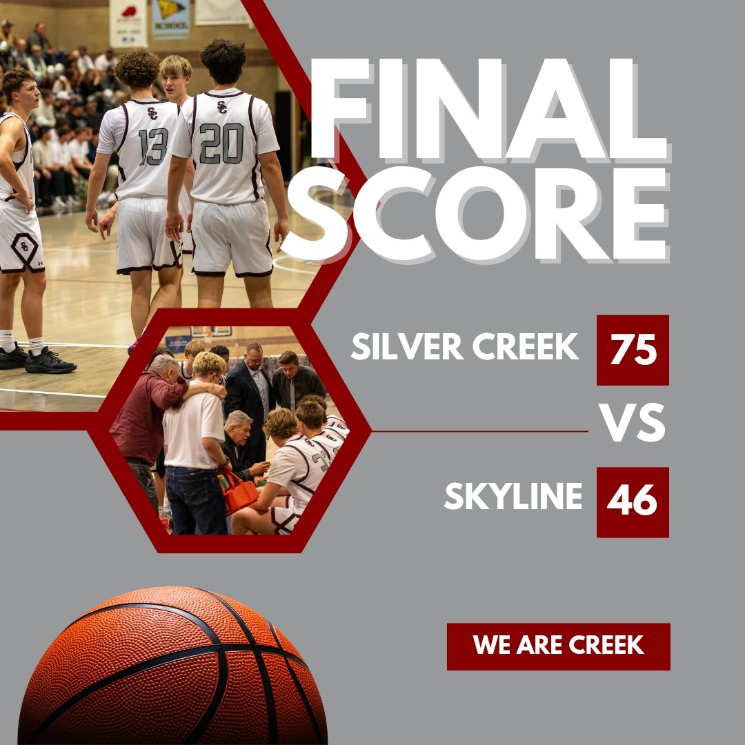 75–46. Took care of business at home. One left. Let’s close it out. #WeAreSC #CreekHoops #GoSilverCreek