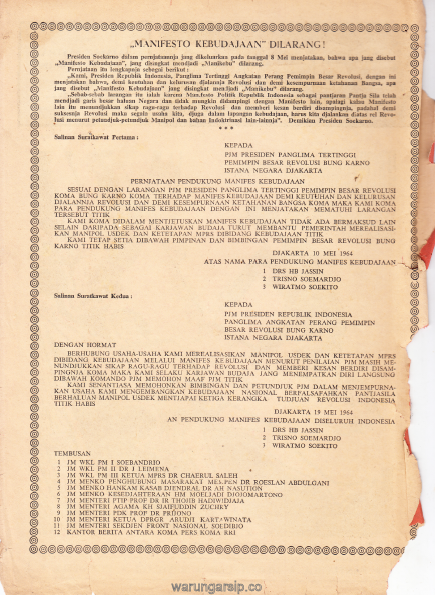 Lekra vs Manikebu is actually insane lore with potentials for extreme memetic virality in Indonesia. It easily contextualizes the extremely unpleasant behaviors of woke westernized online artists into a language any Indonesian can understand. Not sure what to do with this