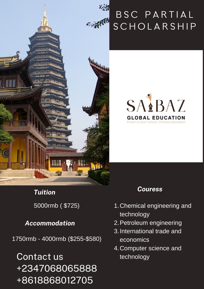 Sep 2026 Intake

No CSCA entrance exams needed 🇨🇳