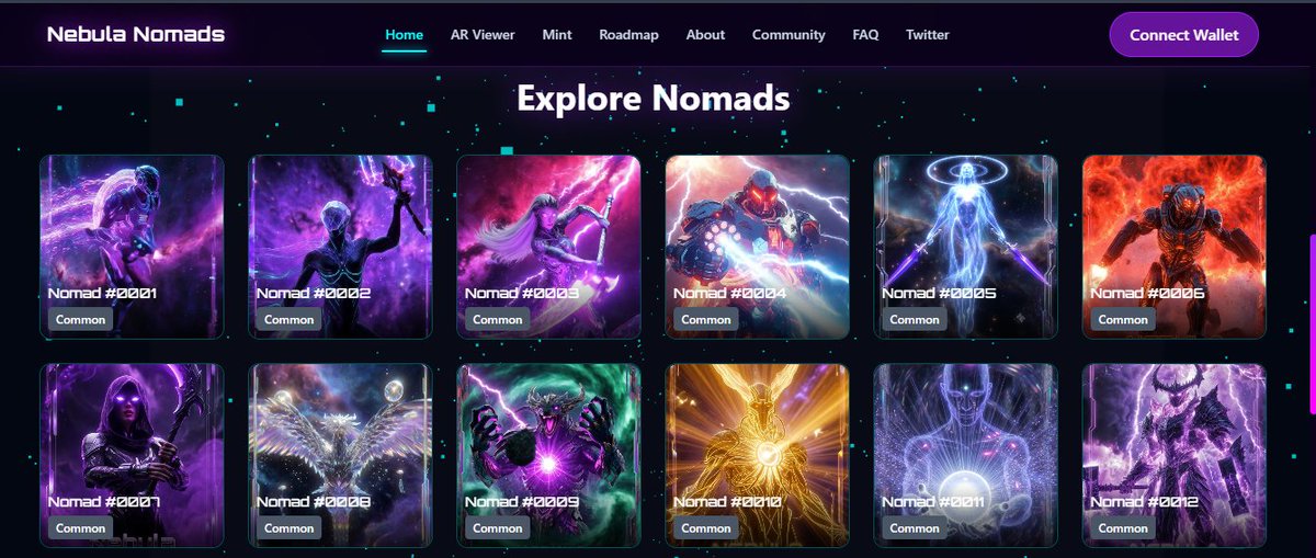 NomadsOfNebula's tweet photo. 20 Quantum Holo-Nomads now live in the vault 🔥
From ethereal guardians to void devourers — each one unique, each one yours to awaken in AR. 
Live soon. Which # is calling you? Drop below 👇
#NebulaNomads #NFT #ARNFT #Web3 https://t.co/LIo2ZYWqMy